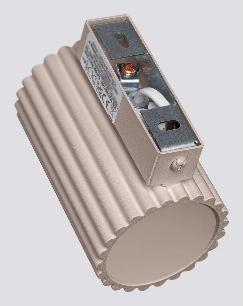 Szarobrązowy metalowy kinkiet ø 6,5 cm Gleam – Sollux