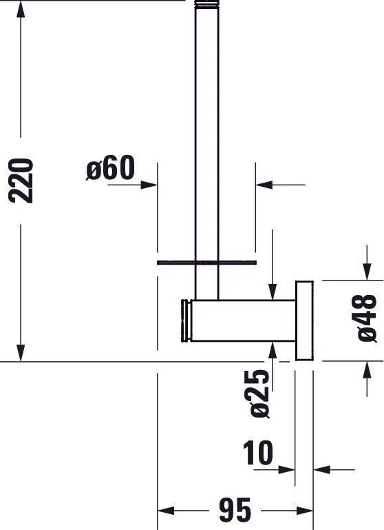 Duravit D-Code uchwyt na zapasową rolkę dla 1 rolkiChrom