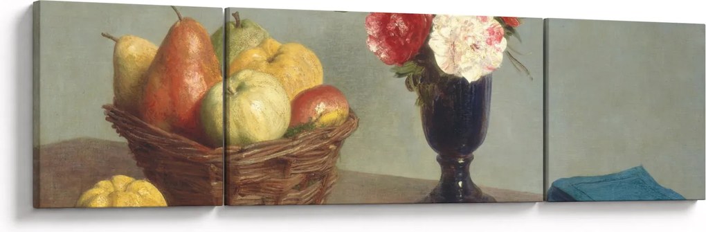 Obraz - Henri Fantin-Latour, Still Life, reprodukcje (170x50 cm)