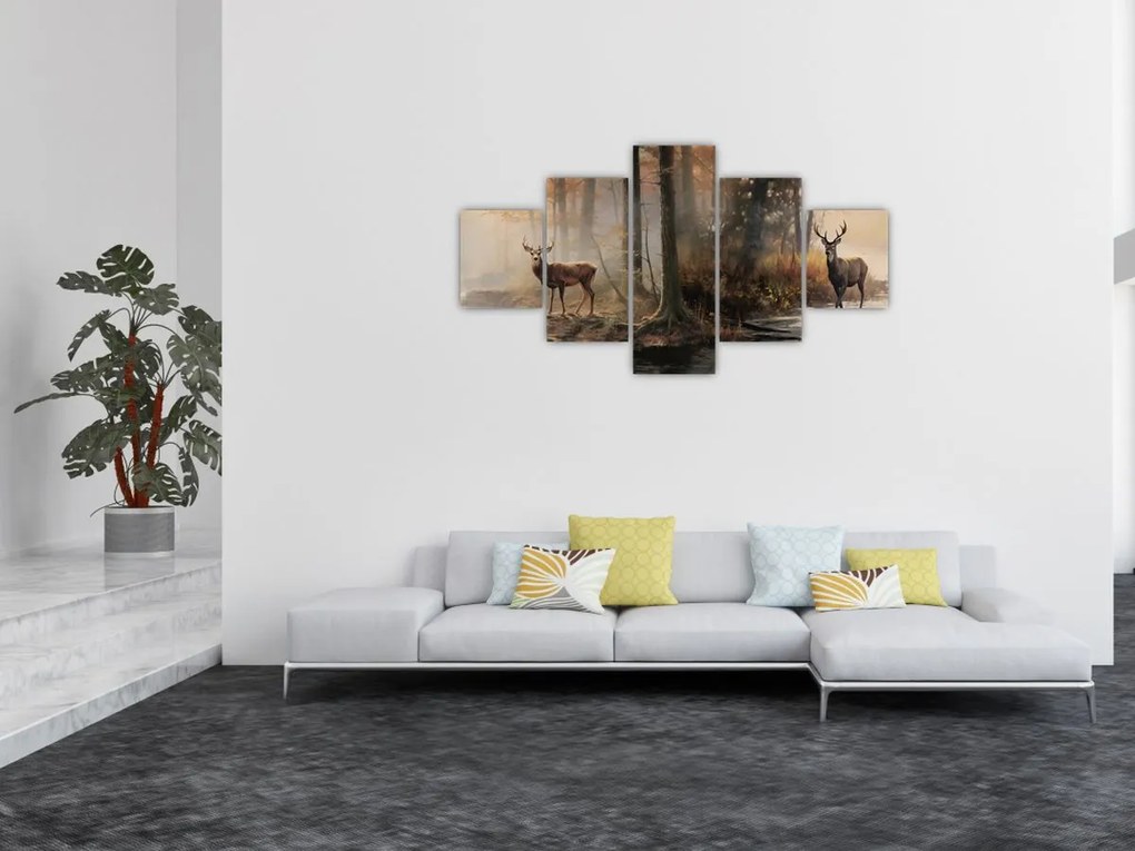 Obraz - Obraz dzikiej przyrody w stylu vintage (125x70 cm)