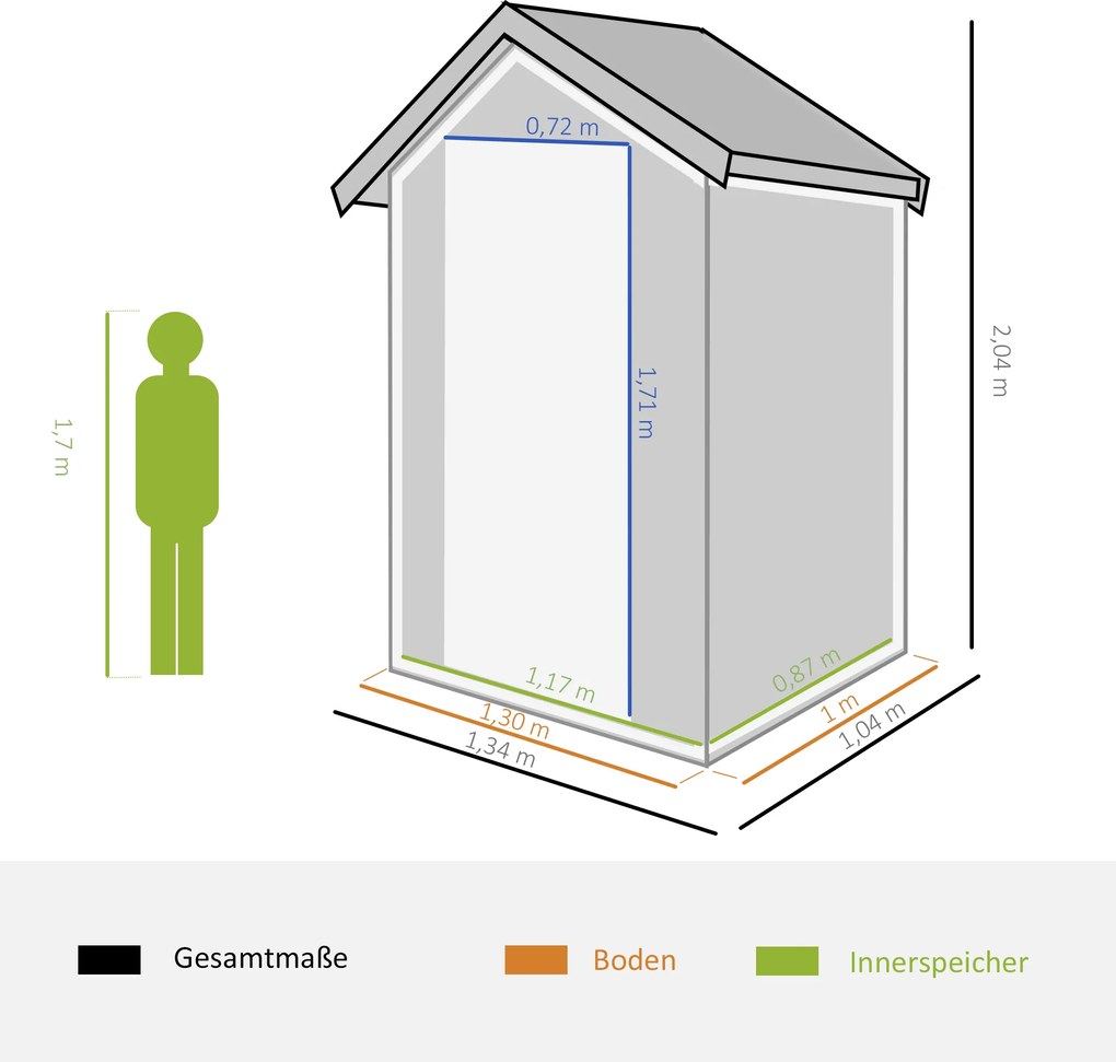 Dom Ogrodowy Outsunny z Wentylacją, Szary