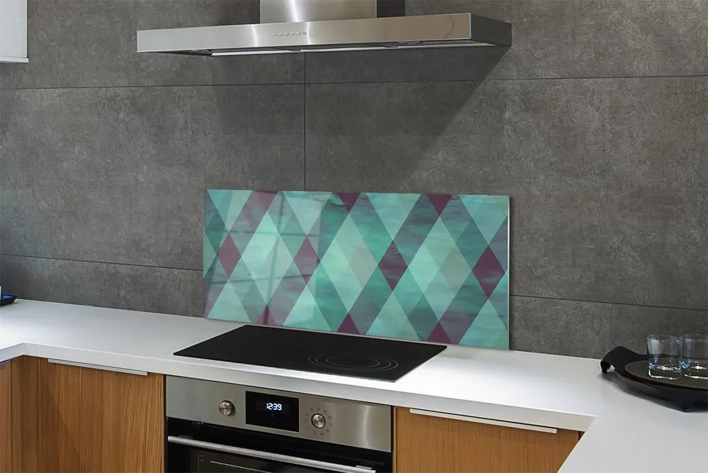 Szklany Panel Geometryczny wzór diamentów