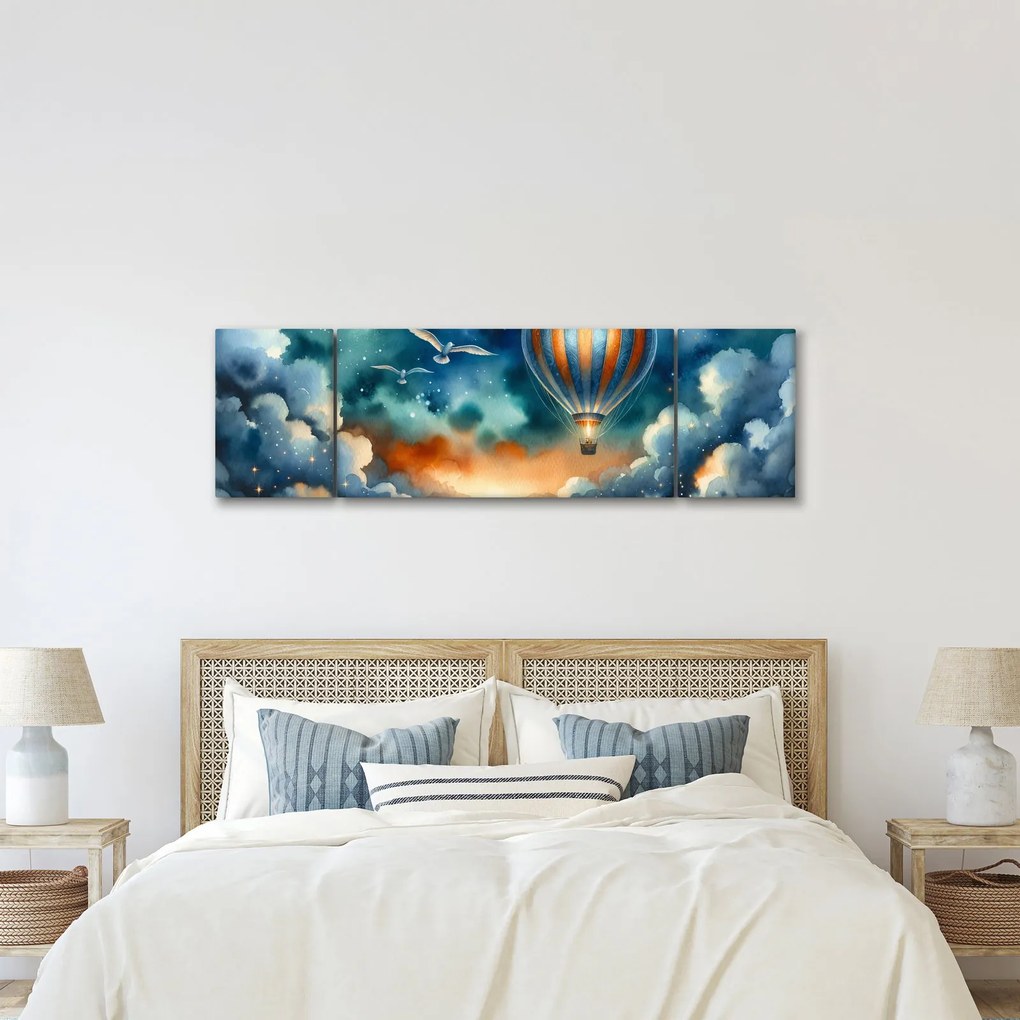 Obraz - Lot pod nocnym niebem (170x50 cm)