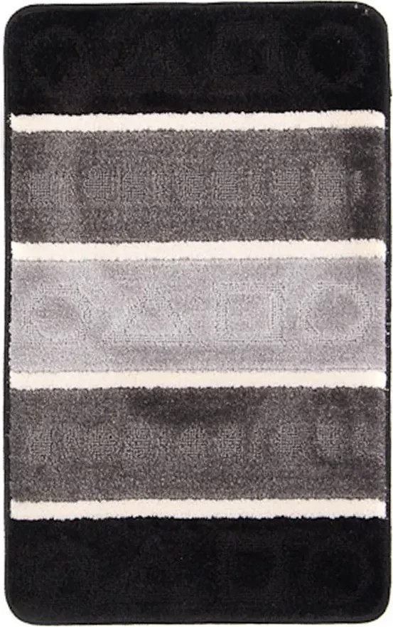 Komplet czarnych klasycznych dywaników do łazienki w figury Z2-F98