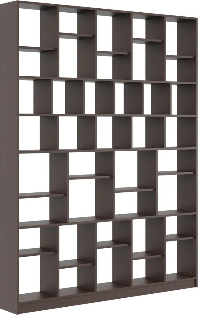 Ciemnobrązowy wysoki regał na książki wenge A2-T40