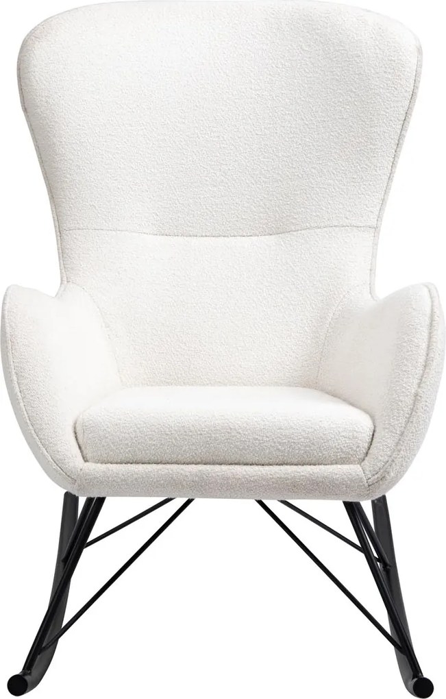 Nowoczesny fotel bujany na czarnych płozach Liberto 3