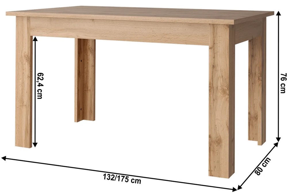 Stół rozkładany MORATIZ, dąb wotan