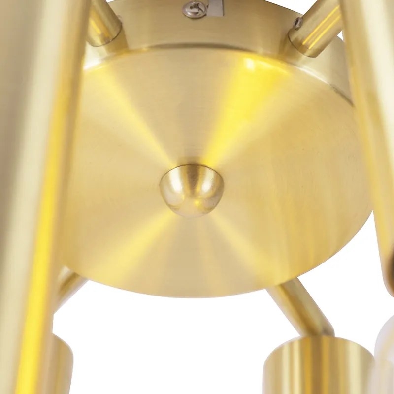Lampa sufitowa w stylu art deco złota 6-światłowa - Tubi ArtDeco Oswietlenie wewnetrzne