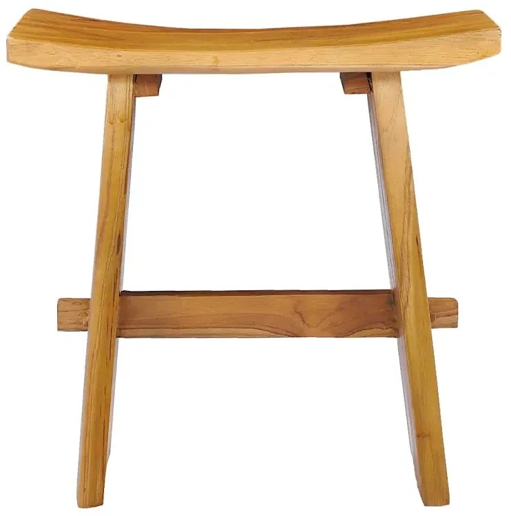 Stołek z litego drewna tekowego B2-N93