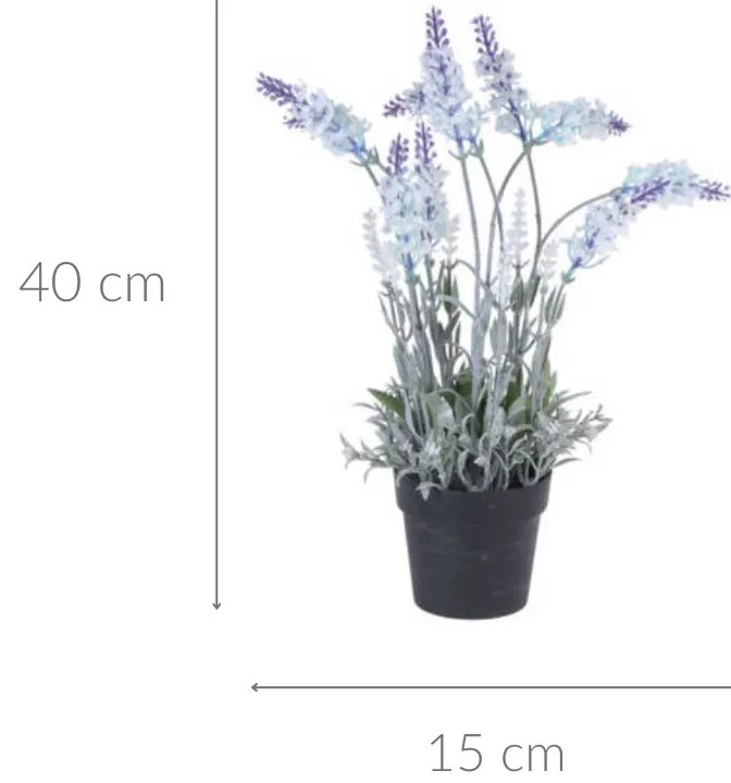 Sztuczna lawenda w doniczce, 40 cm