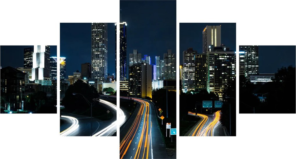 Obraz nocnej metropolii (125x70 cm)