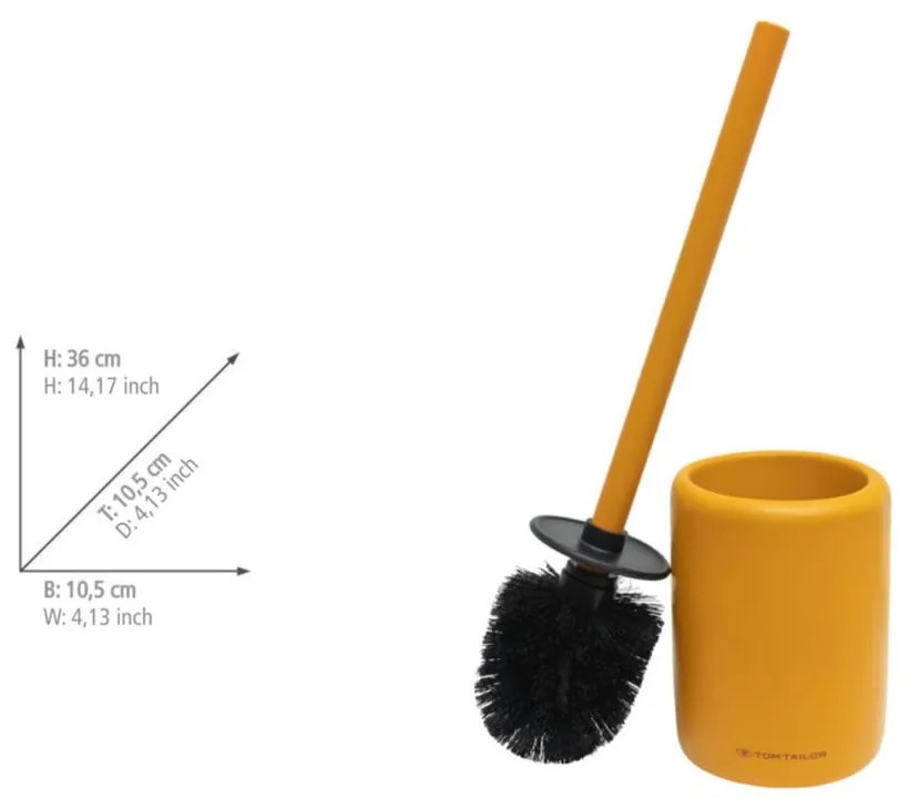 Musztardowa szczotka do WC z żywicy polimerowej Tom Tailor T-Color Bath – Wenko