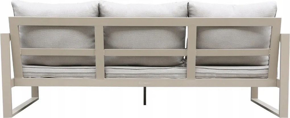 Beżowy zestaw mebli ogrodowych tarasowych 4 el. aluminiowych sofa, kanapa