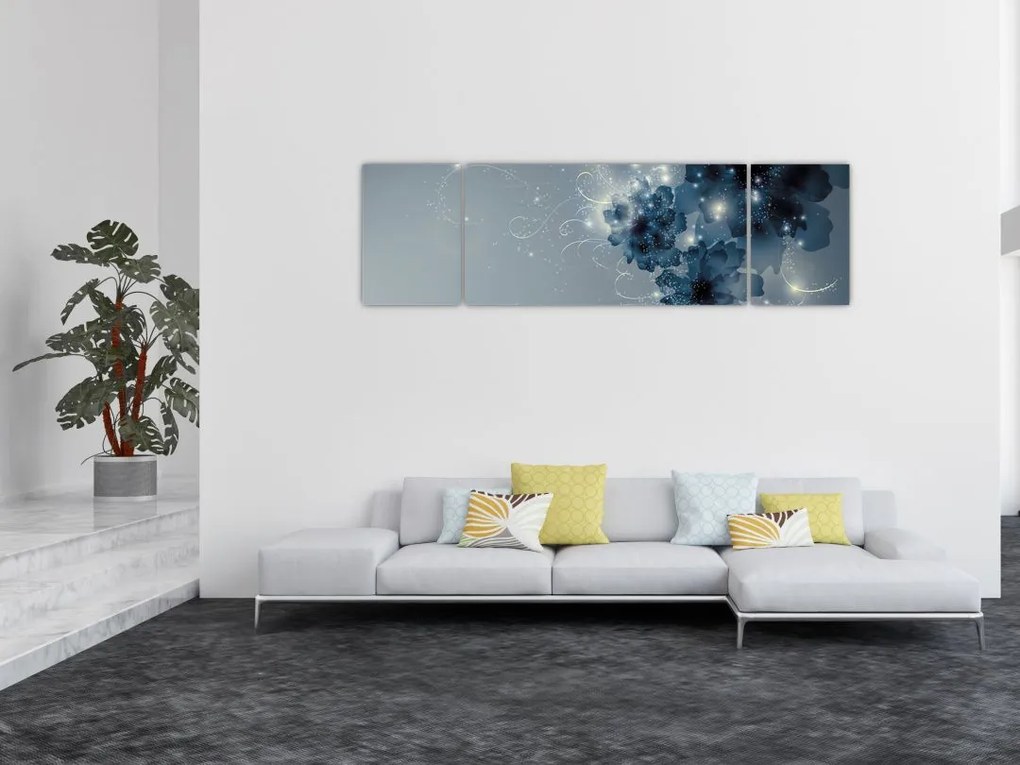 Obraz - Delikatne kwiaty (170x50 cm)
