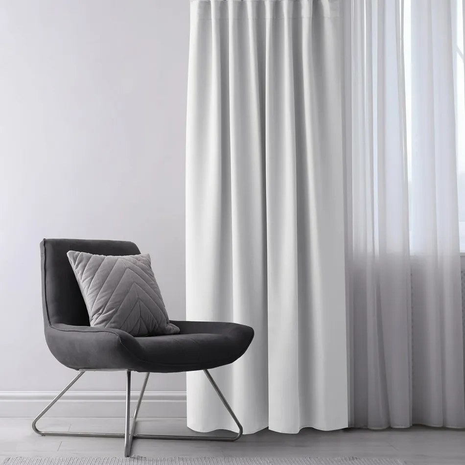 Restilo Zasłona Blackout EYELETS biały, 140 x 245 cm