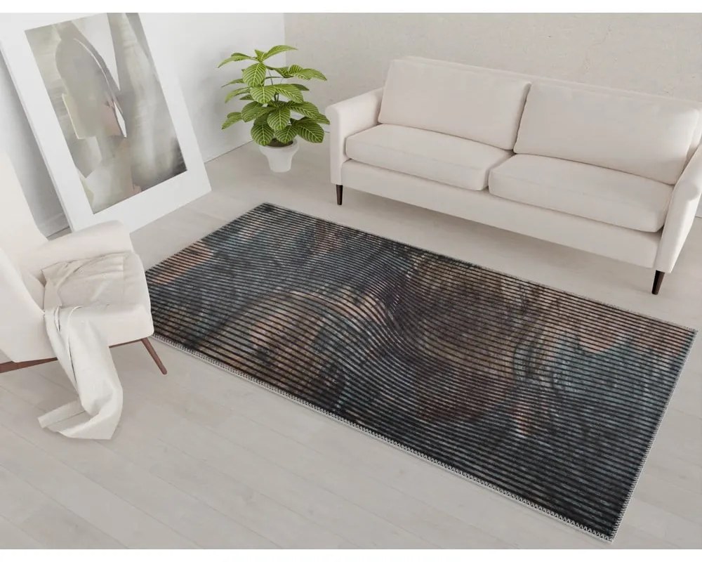 Ciemnozielony chodnik odpowiedni do prania 200x80 cm – Vitaus