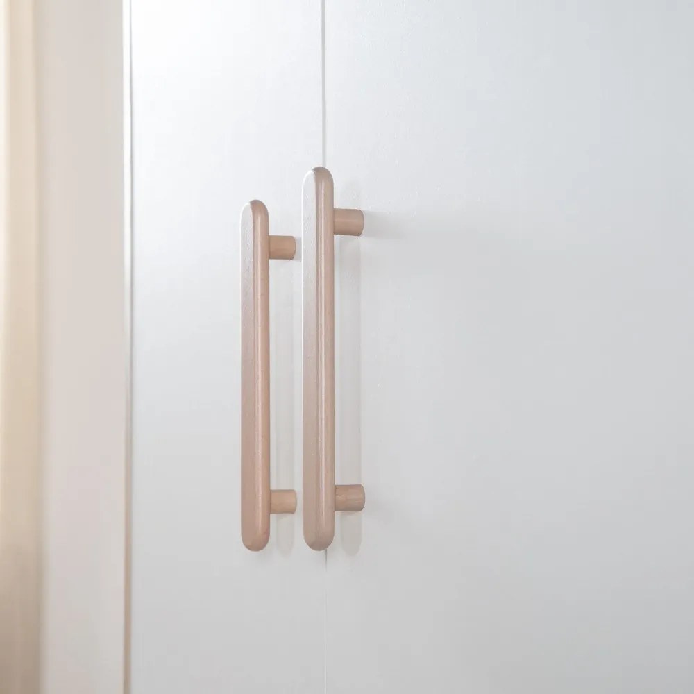 Biało-naturalna szafa dziecięca w dekorze dębu 96x190x50 cm Cabane – Roba