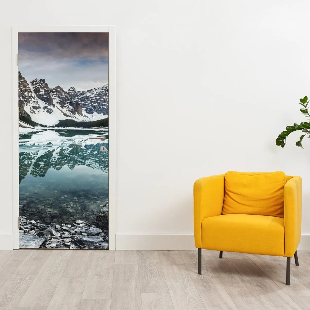 Fototapeta na drzwi - Jezioro zimą (95x205cm)