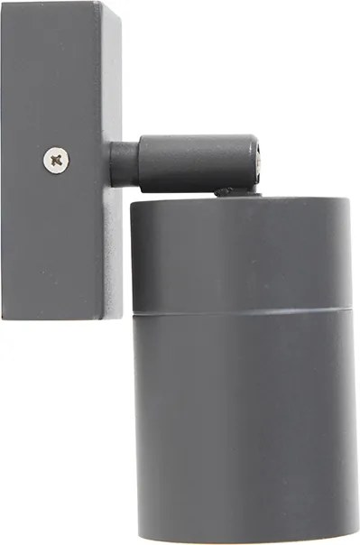 Lampa ścienna zewnętrzna antracytowa IP44 obrotowa i pochylana - Solo