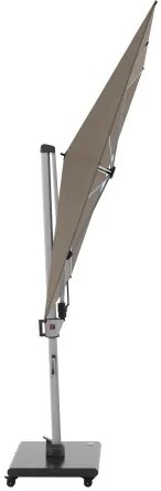 KNIRPS 320 x 320 cm - luksusowy wahadłowy parasol ogrodowy z drążkiem bocznym : Kolor parasola Knirps - Brązowy