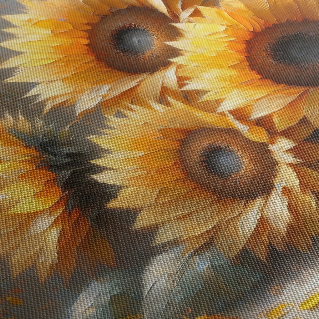 Obraz - Malowanie słoneczników (170x50 cm)