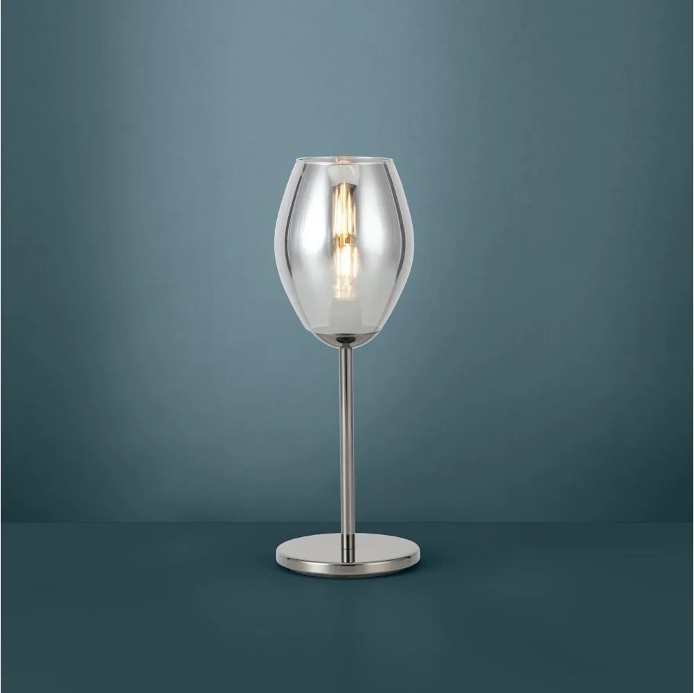 Eglo 39568 - Lampa stołowa ESTANYS 1xE27/60W/230V czarna/dymiona