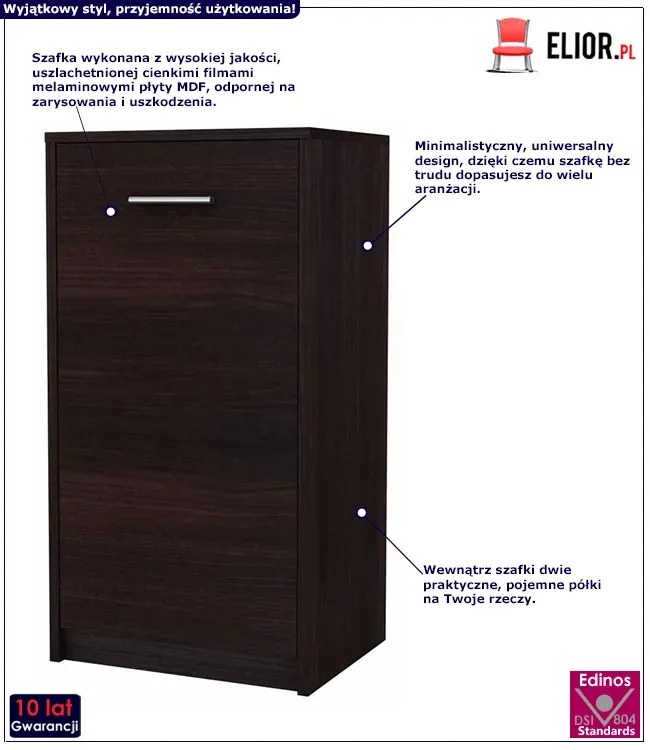 Minimalistyczna komoda wenge - Gopox 2X
