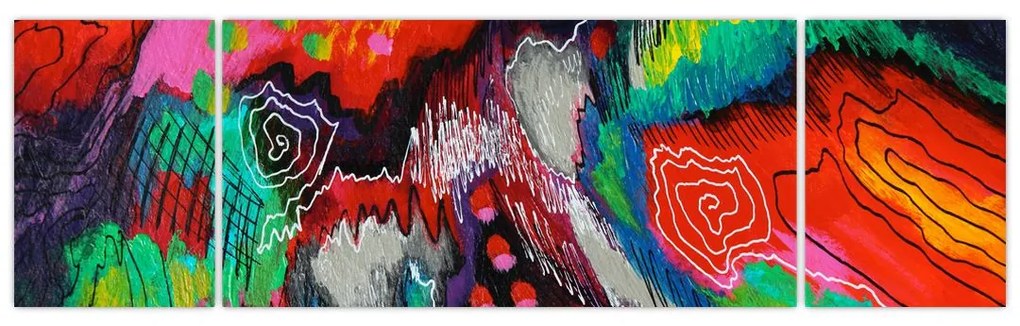 Abstrakcyjny obraz - kolory (170x50 cm)
