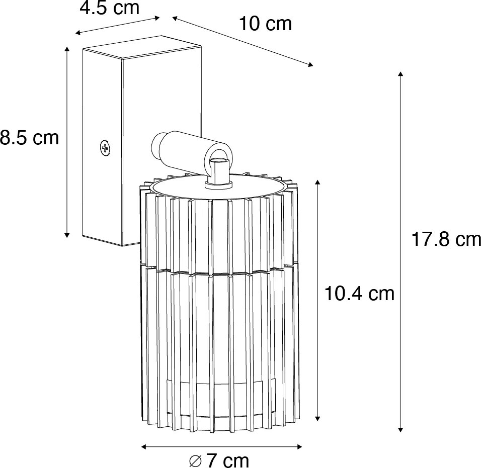 Designerski zewnętrzny reflektor sufitowy czarny IP44 - Boris