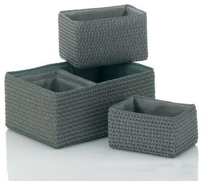 Kela 5-częściowy komplet koszy do przechowywania RIMOSSA, szary