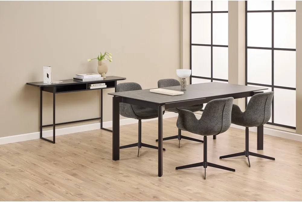 Czarna konsola w dekorze jesionu 40x140 cm Darlington – Actona