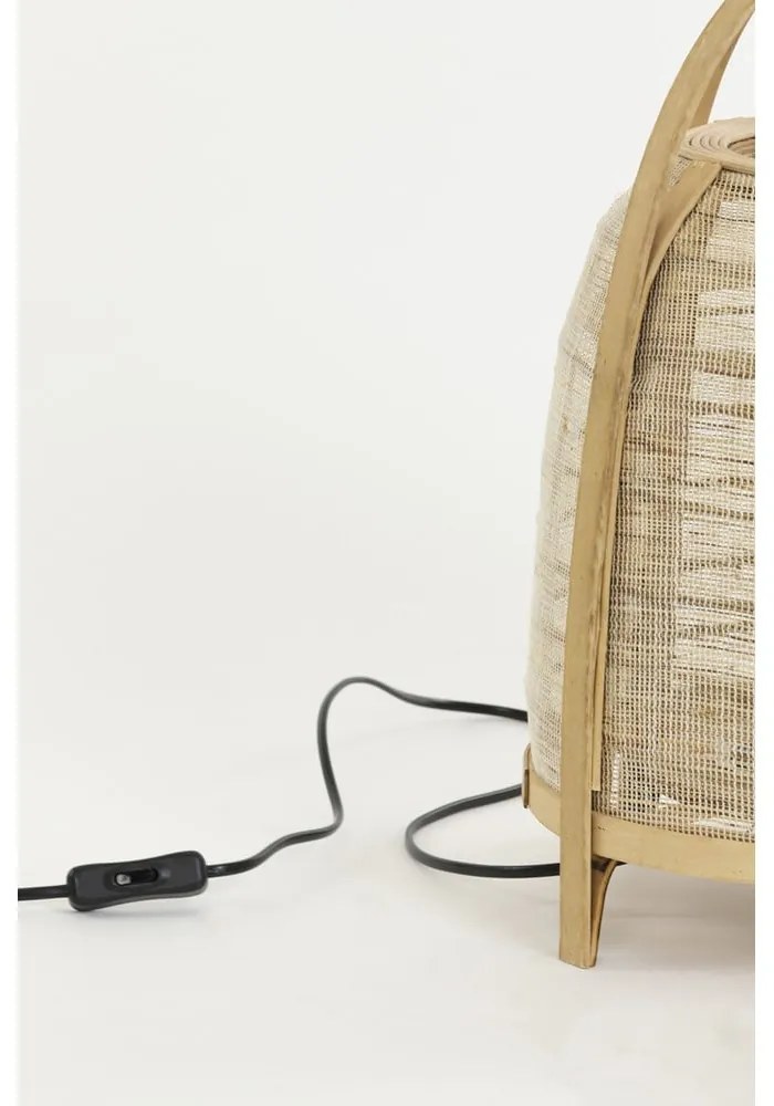 Naturalna lampa stołowa (wysokość 42 cm) Jacinto – Light & Living