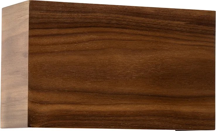 Rustykalna lampa ścienna z drewna orzechowego - Otan