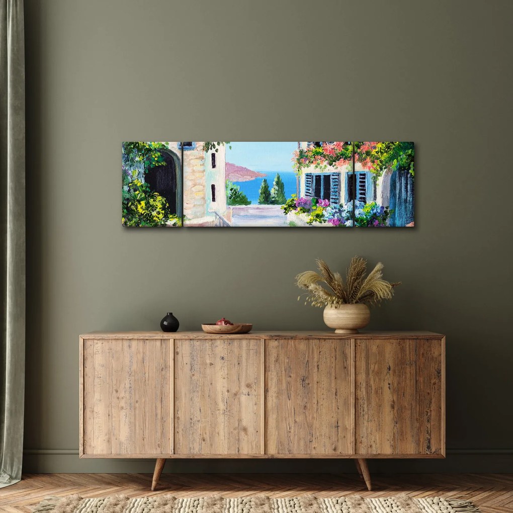 Obraz - Grecka aleja, obraz olejny (170x50 cm)