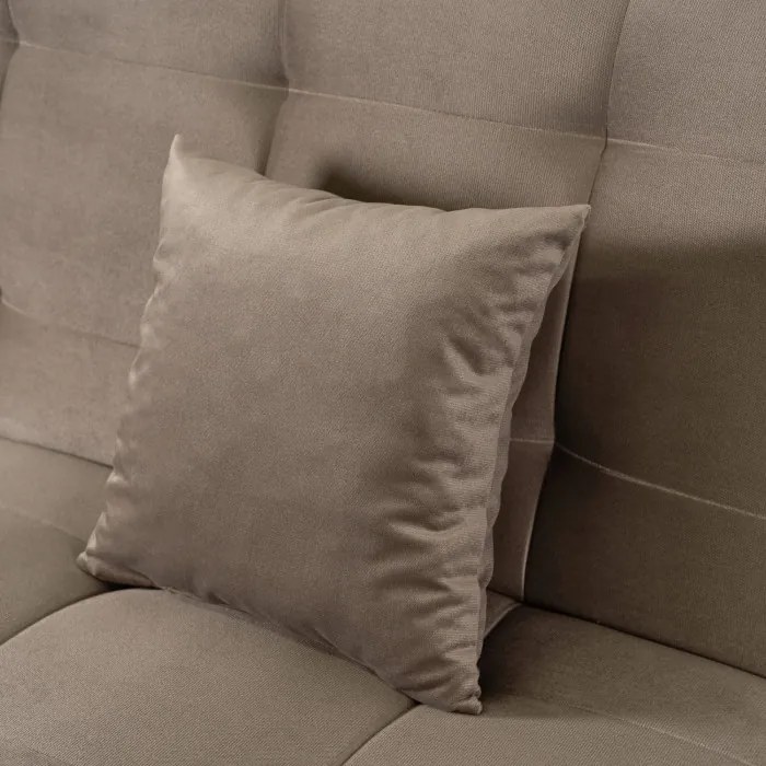 Sofa z Funkcją Spania LIMA Rozkładana Wersalka Dwuosobowa Beżowa Nowoczesna do Salonu