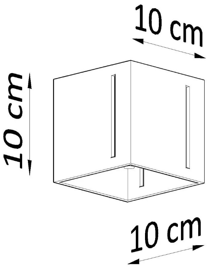 Szara lampa sufitowa z metalowym kloszem 10x10 cm Pax – Nice Lamps