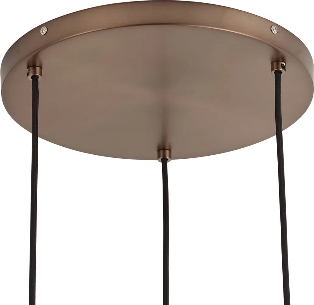Designerska lampa wisząca ciemny brąz 3-punktowa - Ard
