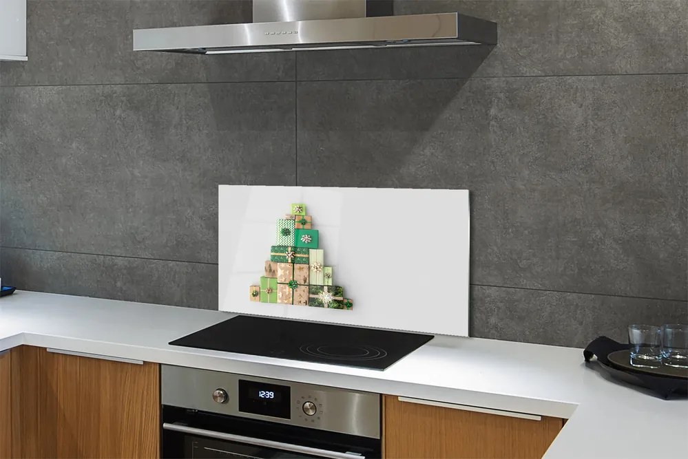 Panel szklany do Kuchni Bożonarodzeniowe Prezenty