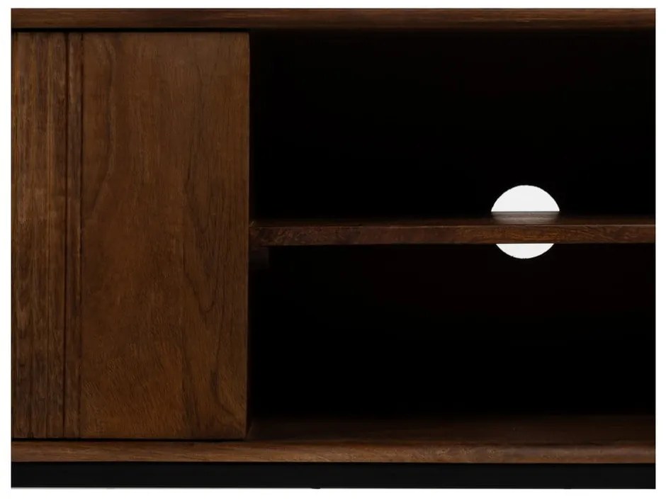 Brązowa szafka pod TV z litego drewna mango 140x50x40 cm Sagara – Ixia