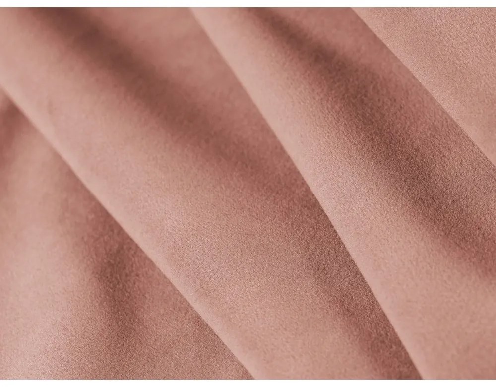 Różowa aksamitna rozkładana sofa 206 cm Kemi – Cosmopolitan Design
