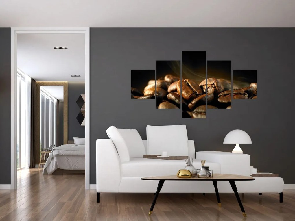 Obraz - Ziarna kawy (125x70 cm)