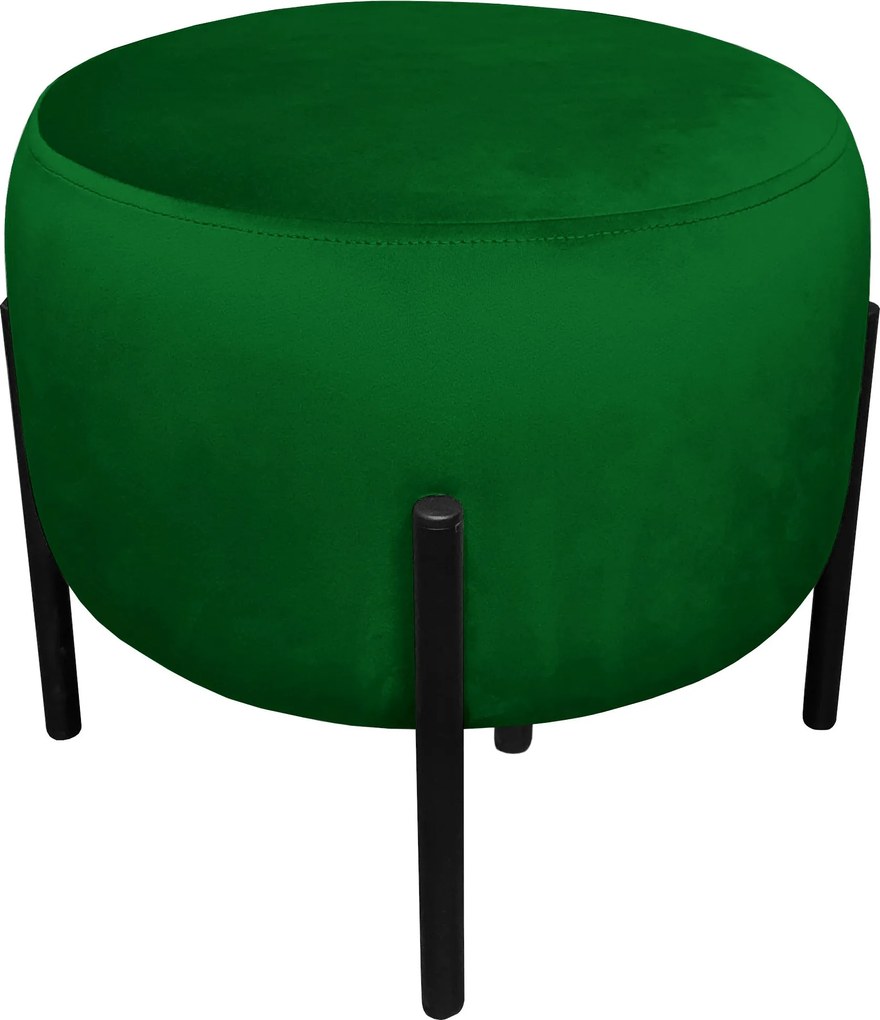 Pufa OLA loft ławka podnóżek metal : Kolor Stelaża - Czarny , Kolor tkaniny - VELVET - MG25, Typ tkaniny - Velvet