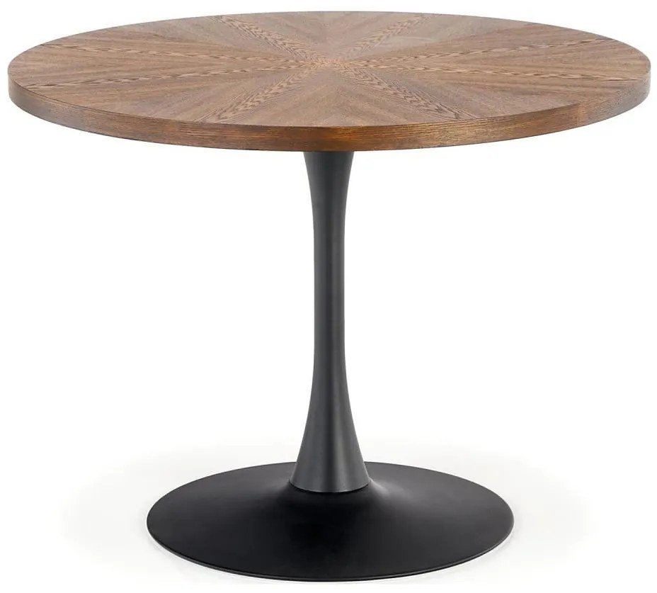 Stół jadalny CARMELO 75x100 cm czarny/brązowy