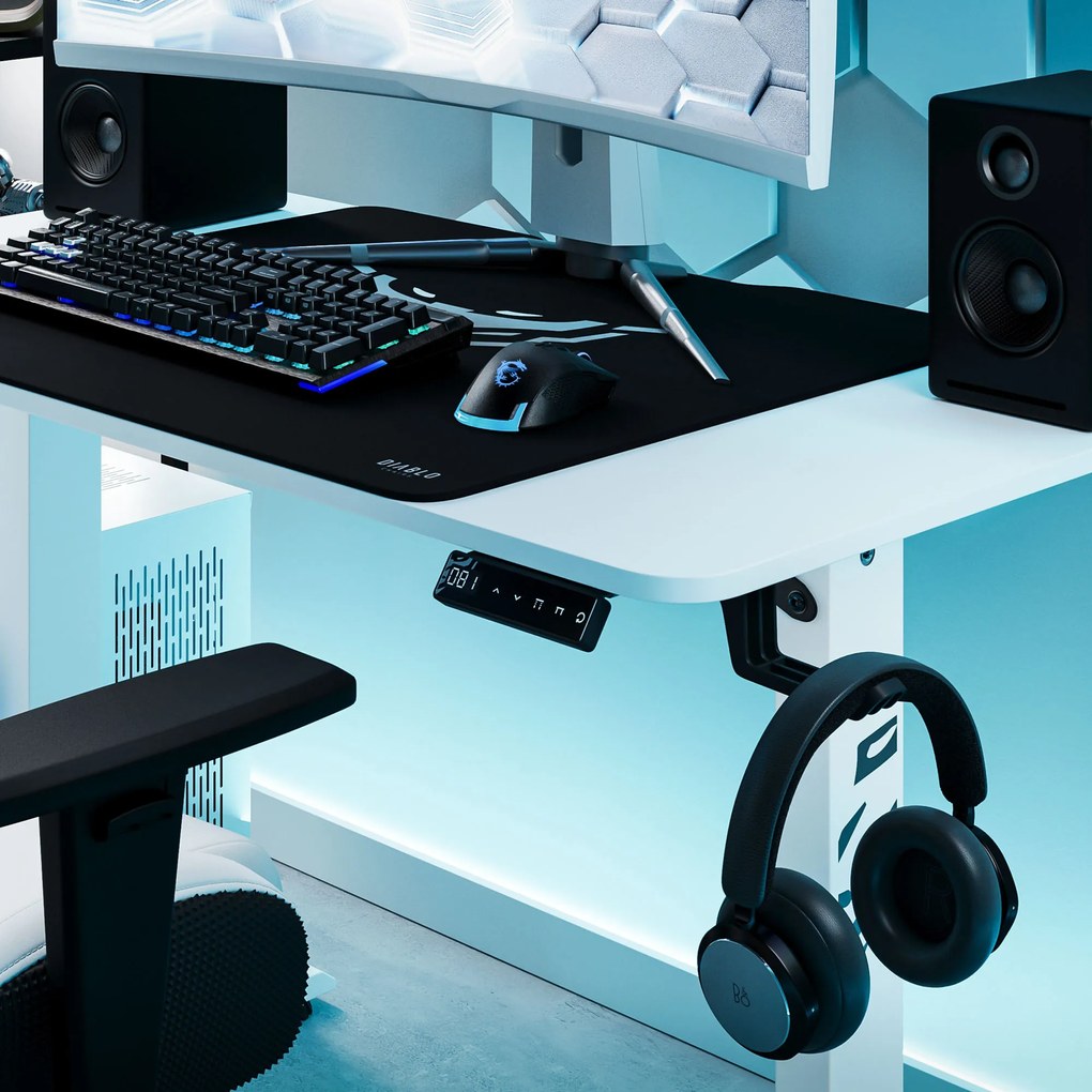 Biurko z regulacją wysokości Diablo X-Tensio 1100 białe