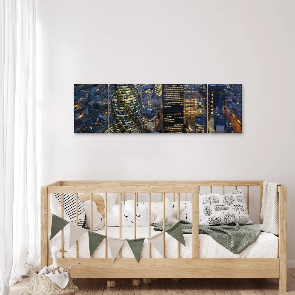 Obraz - Wieczorna panorama Londynu (170x50 cm)