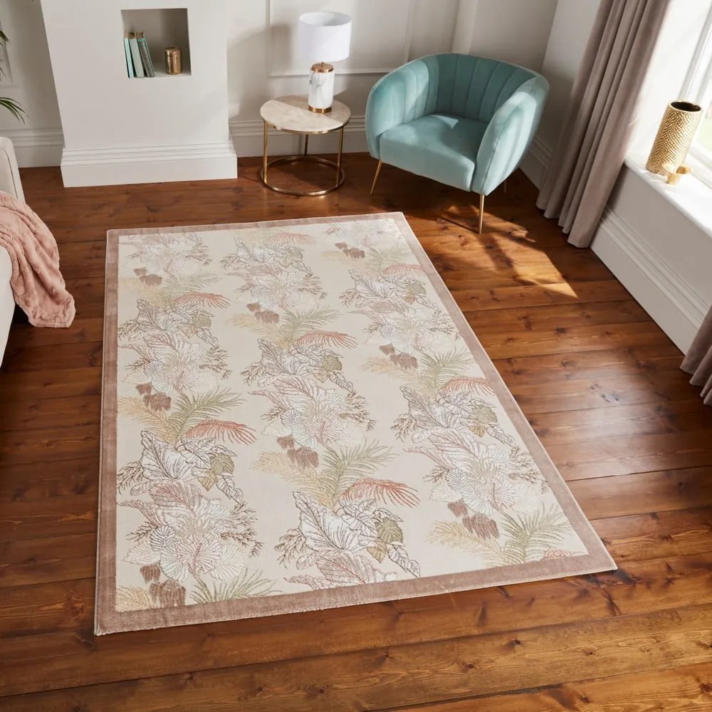 Kremowy dywan 200x290 cm Tropicana Bronze – Think Rugs