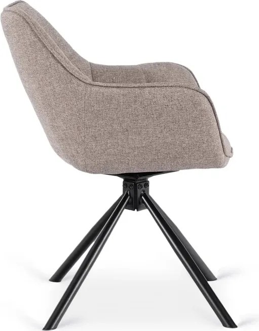 Krzesło Tapicerowane Obrotowe PEONY 2 Cappuccino Nowoczesne Loft