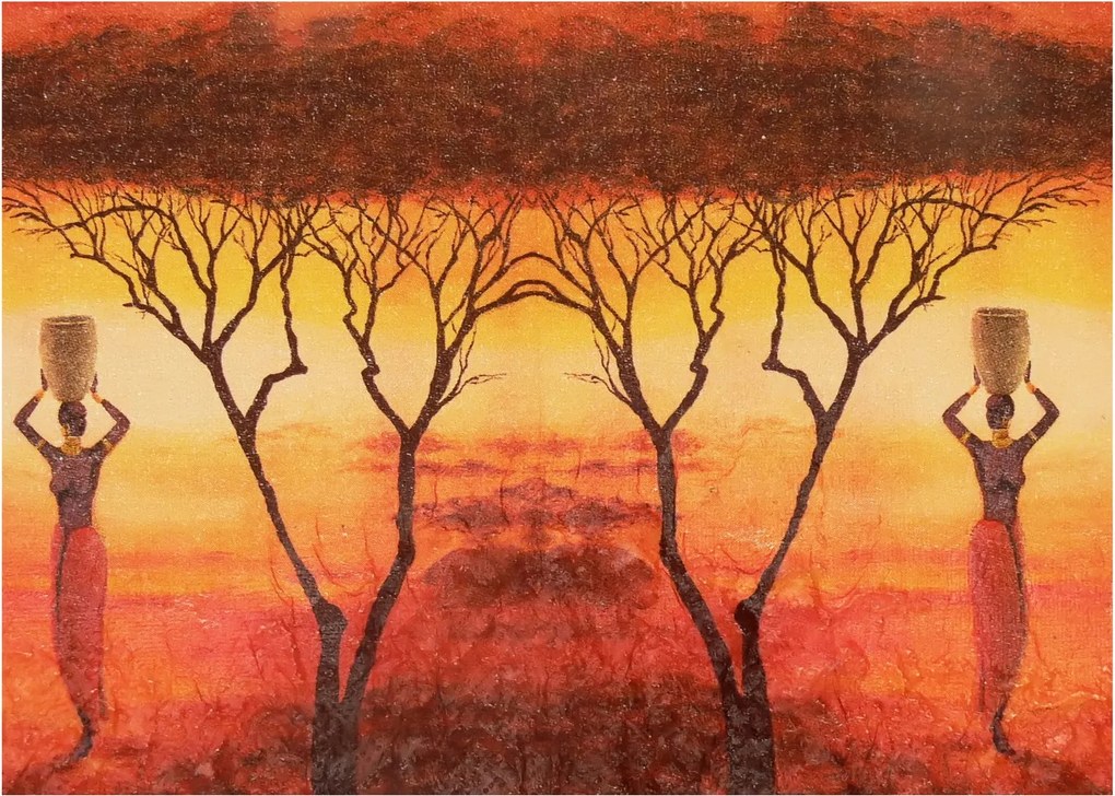 Obraz na szkle - Afrykańska sawanna (70x50 cm)