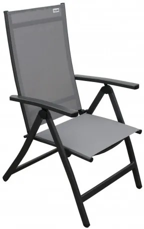 LUNA ACTIVE szary - zestaw ogrodowy aluminiowy 6+1