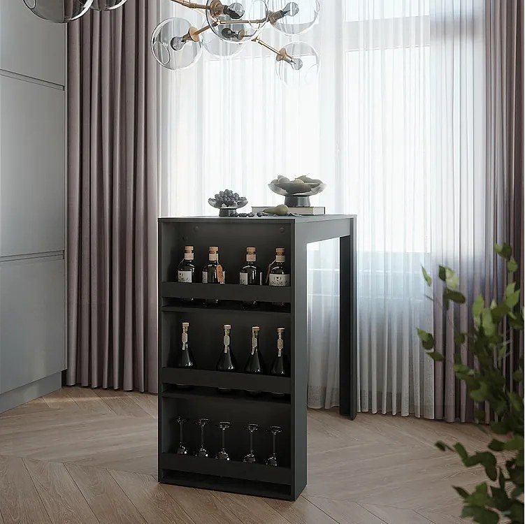 Stół barowy antracyt 57x117x106 repose